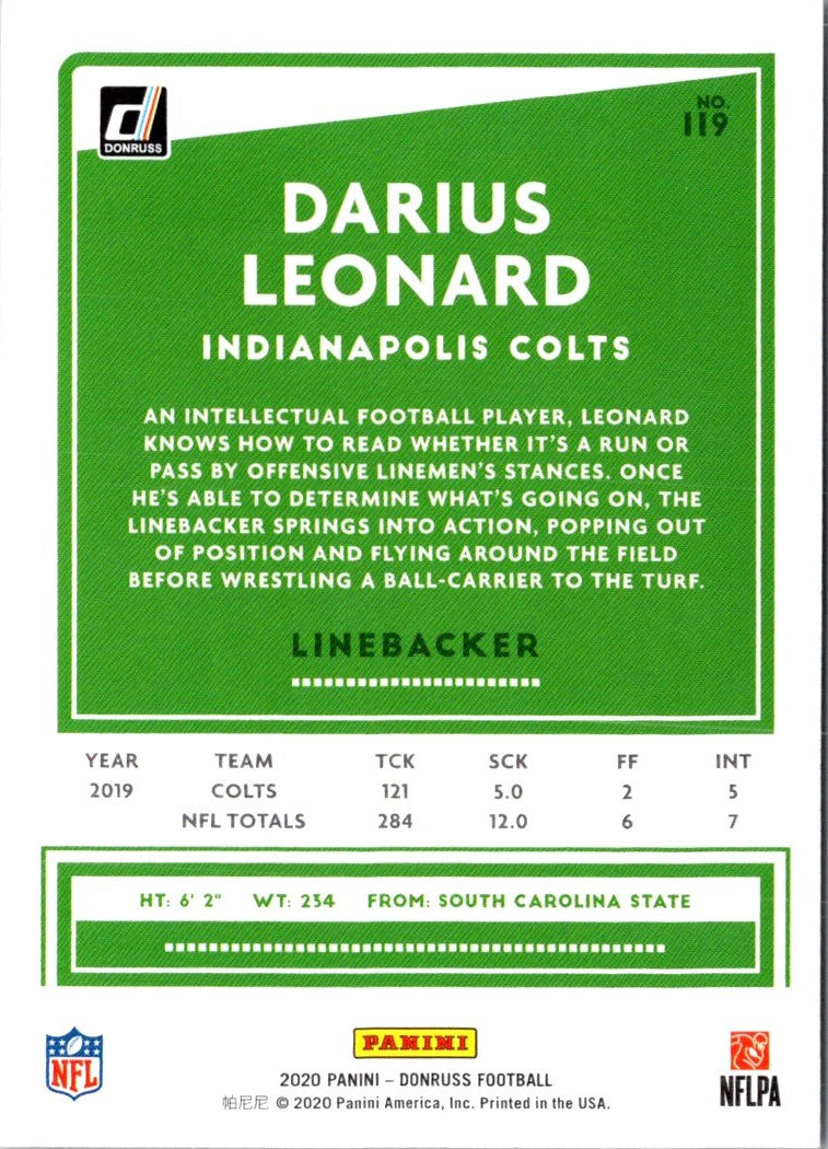 2020 Donruss Darius Leonard