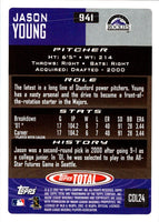 2002 Topps Total Jason Young #941 Rookie