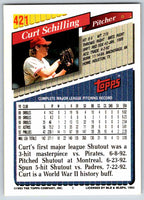 1993 Topps Curt Schilling #421