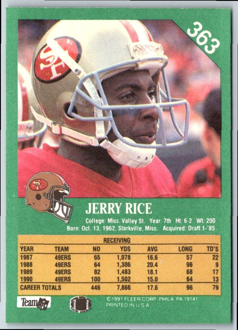 1991 Fleer Jerry Rice