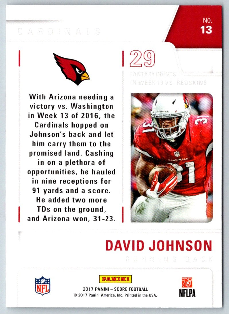 2017 Score Fantasy Stars David Johnson