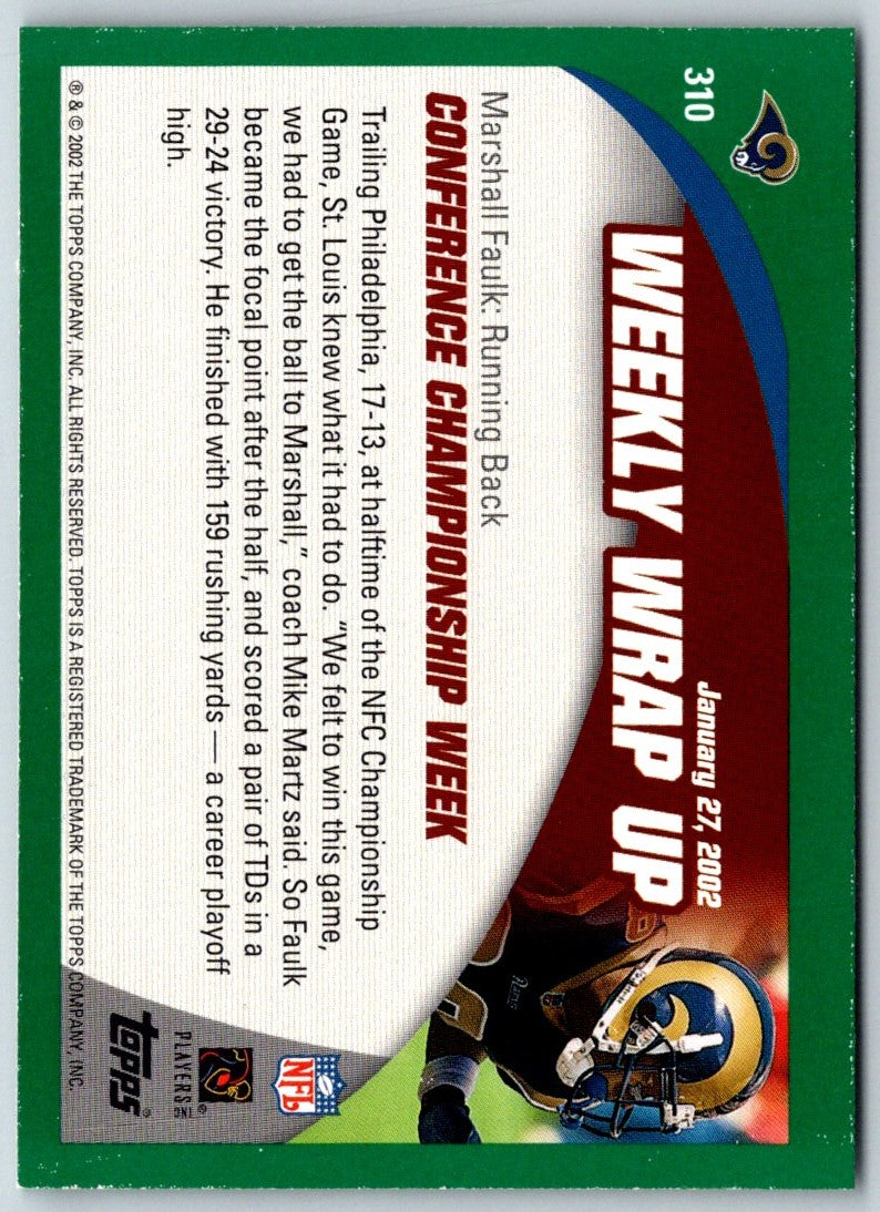 2002 Topps Marshall Faulk
