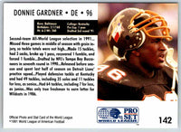 1991 Proset World League Donnie Gardner #142