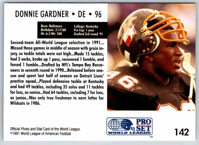 1991 Proset World League Donnie Gardner
