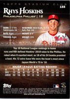 2019 Stadium Club Rhys Hoskins #155