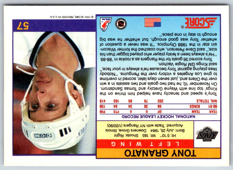 1991 Score Tony Granato