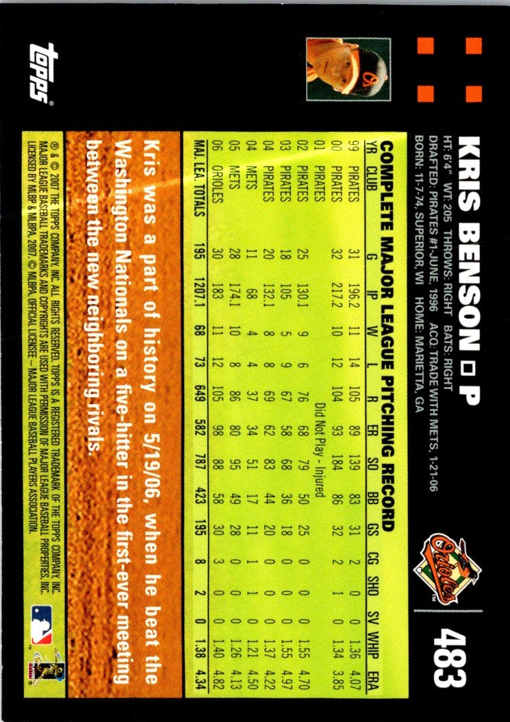 2007 Topps Kris Benson