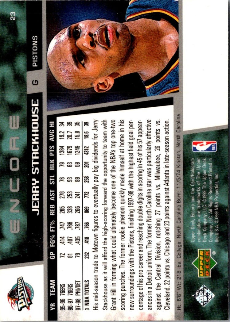 1998 Upper Deck Encore Jerry Stackhouse