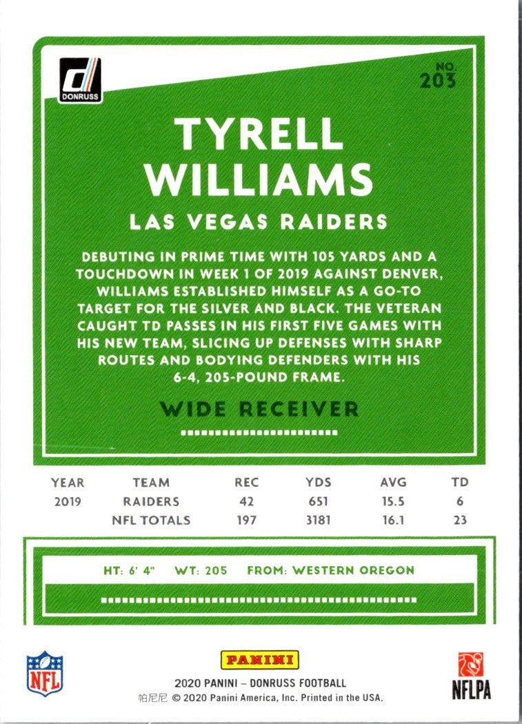 2020 Donruss Tyrell Williams