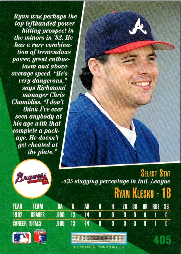 1993 Select Ryan Klesko