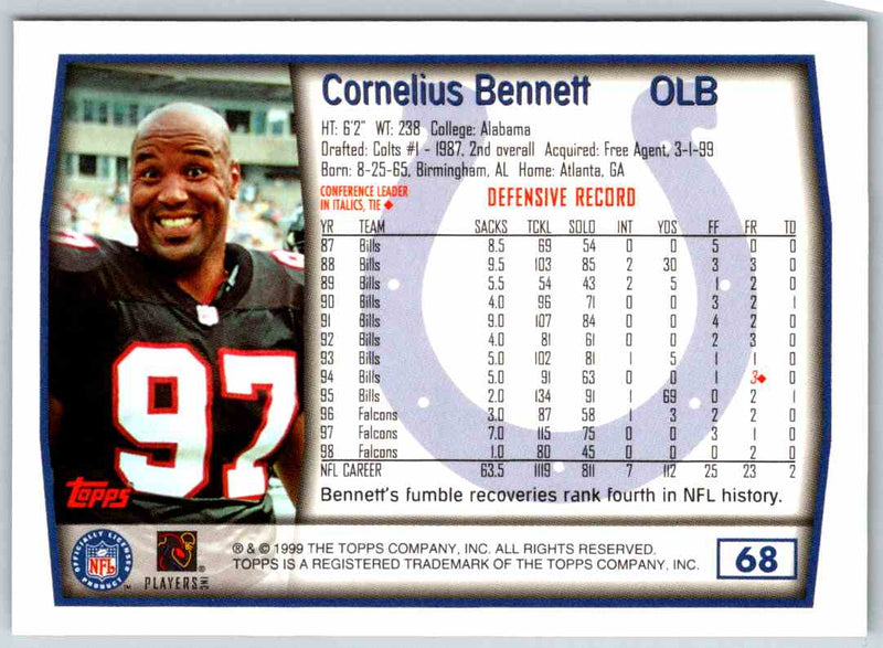 1999 Topps Cornelius Bennett