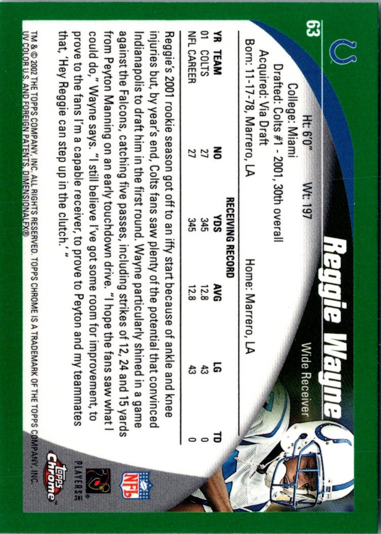 2002 Pacific Crown Royale Reggie Wayne
