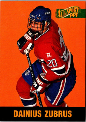 1996 Ocean Spray Philadelphia Flyers Postcards Dainius Zubrus #NNO