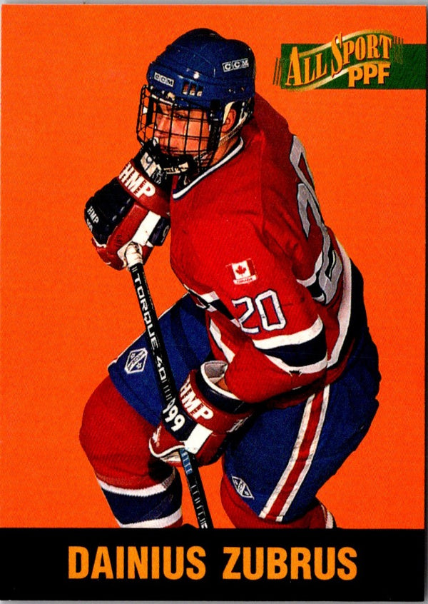 1996 Ocean Spray Philadelphia Flyers Postcards Dainius Zubrus #NNO