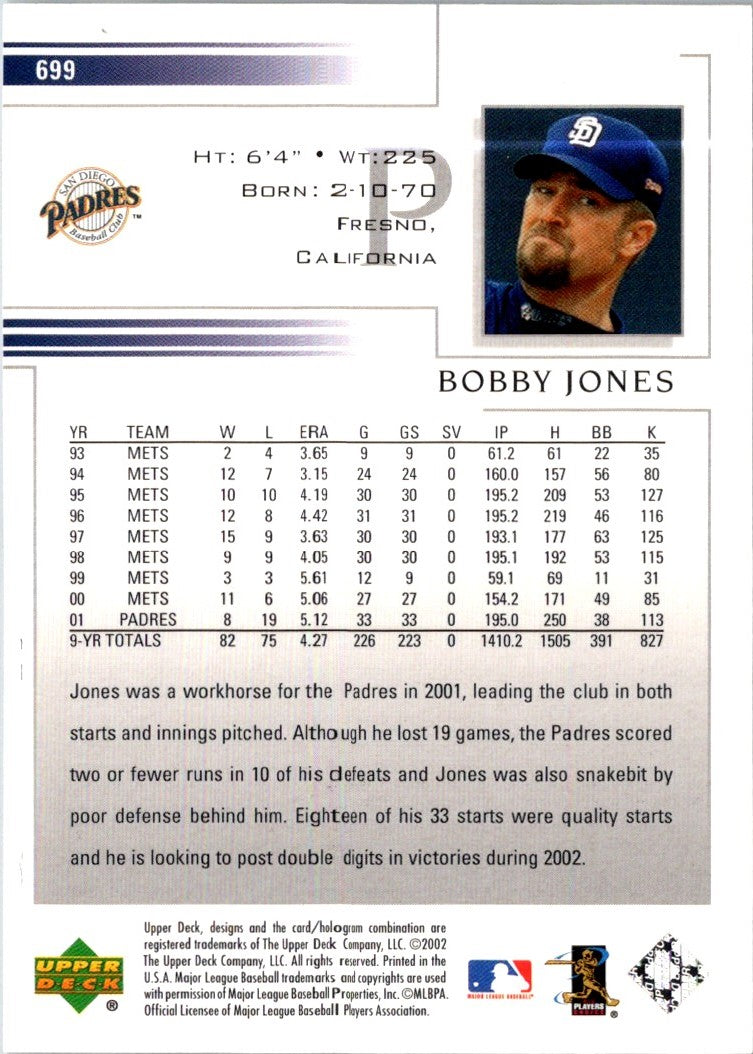 2002 Upper Deck Bobby Jones