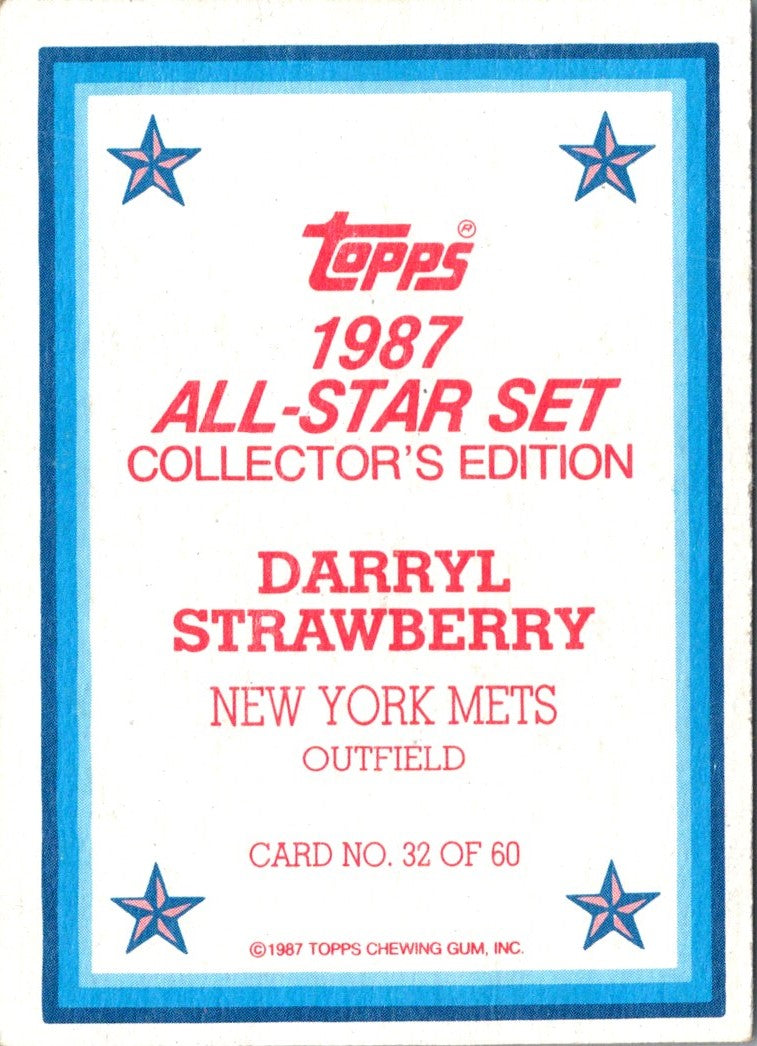 1987 Topps Glossy Send-Ins Darryl Strawberry