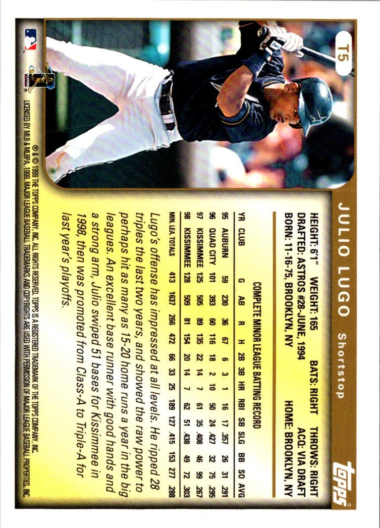 1999 Topps Traded Rookies Julio Lugo