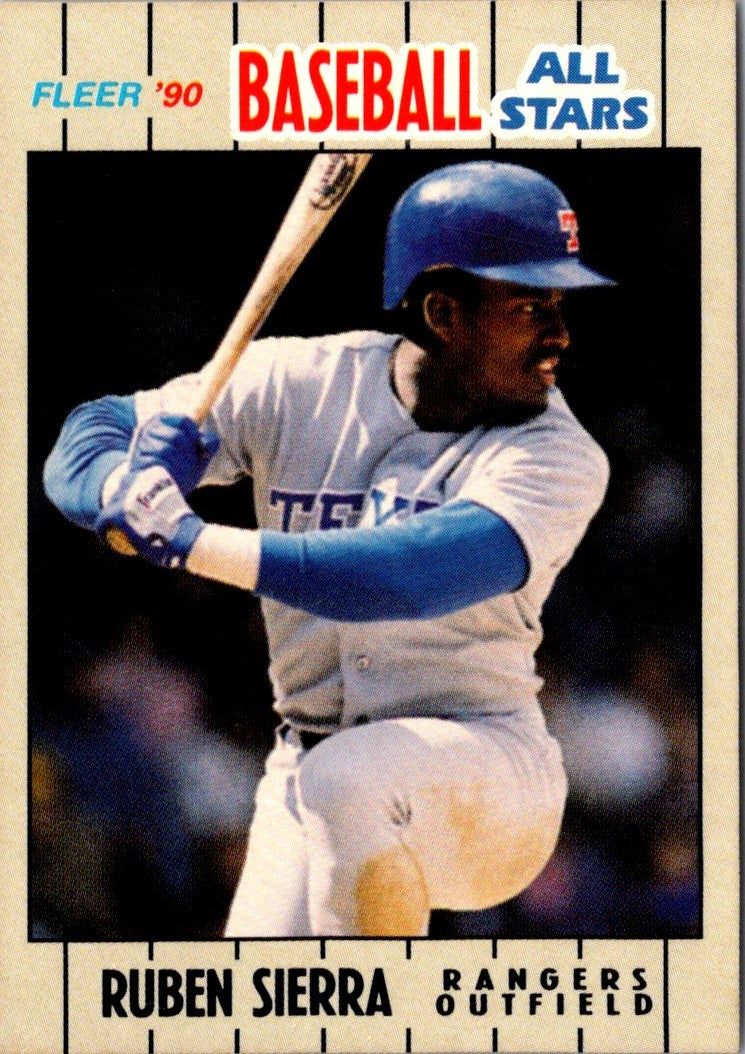 1990 Fleer Baseball All-Stars Ruben Sierra