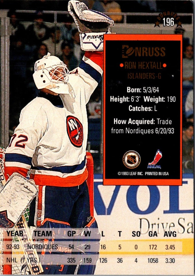 1993 Donruss Ron Hextall