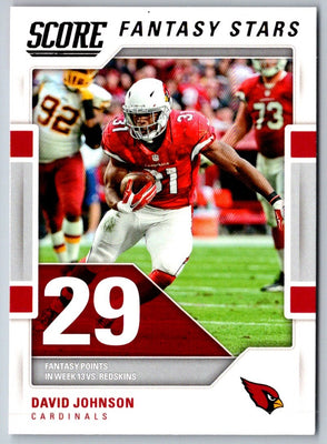 2017 Score Fantasy Stars David Johnson #13