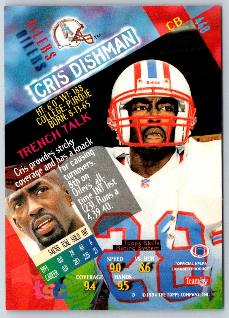 1994 Stadium Club Cris Dishman