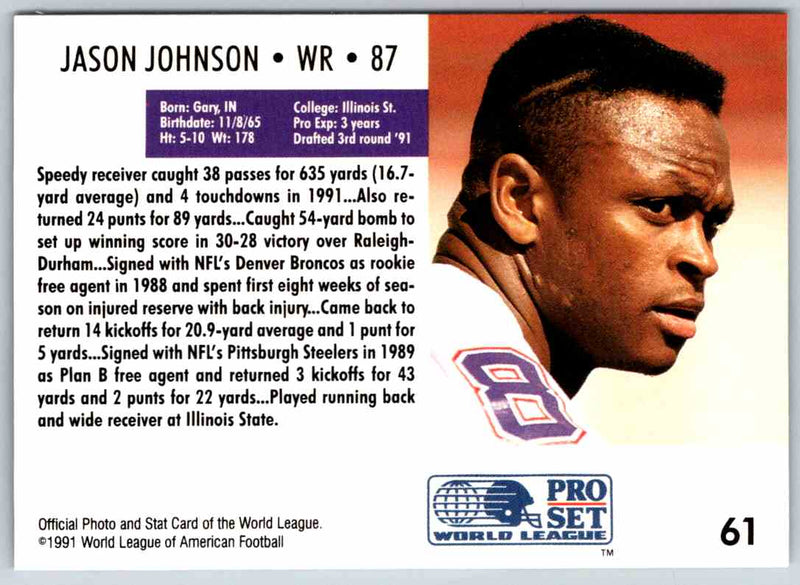 1991 Proset World League Jason Johnson
