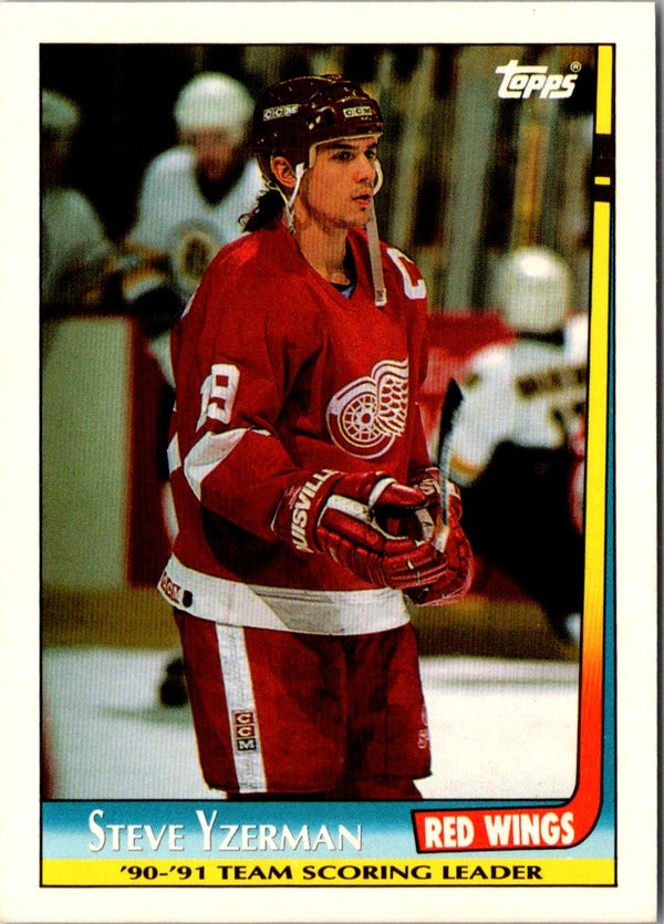 1991 Topps Team Scoring Leaders Steve Yzerman #3