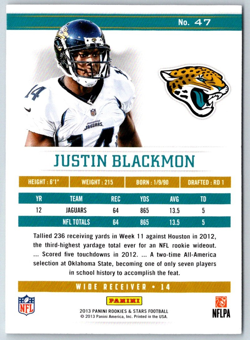 2013 Panini Rookies & Stars Justin Blackmon