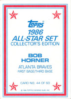 1986 Topps Glossy Bob Horner #44