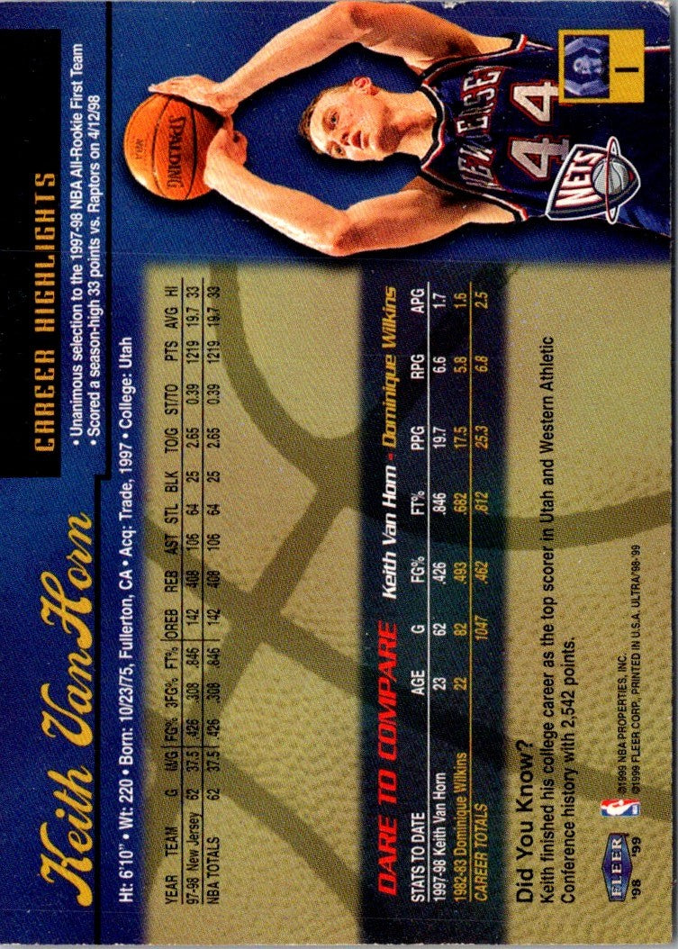 1998 Ultra Keith Van Horn