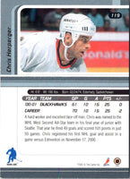 2001 Be a Player Signature Series Chris Herperger #119