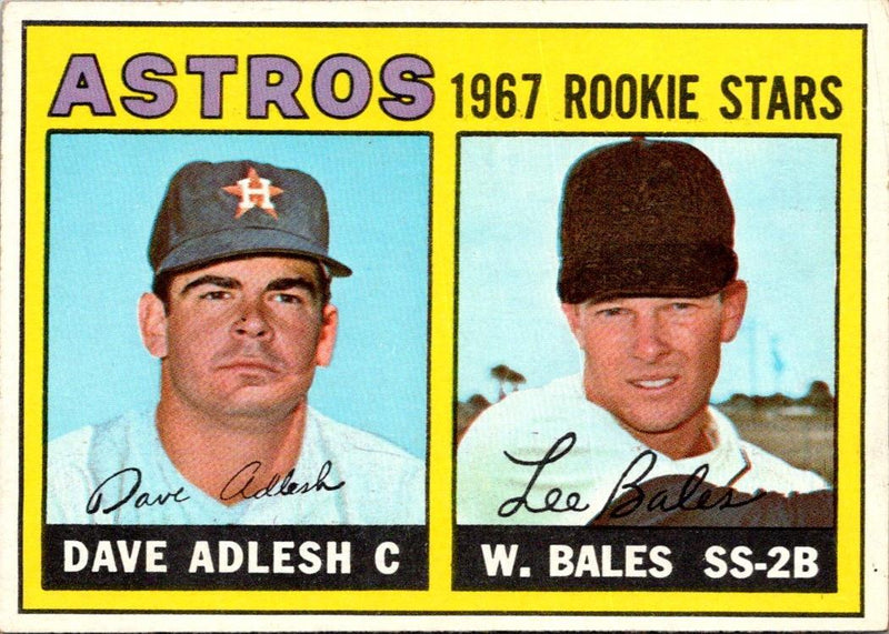 1967 Topps Astros Rookies - Dave Adlesh/Lee Bales