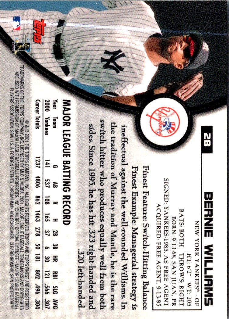 2001 Finest Bernie Williams