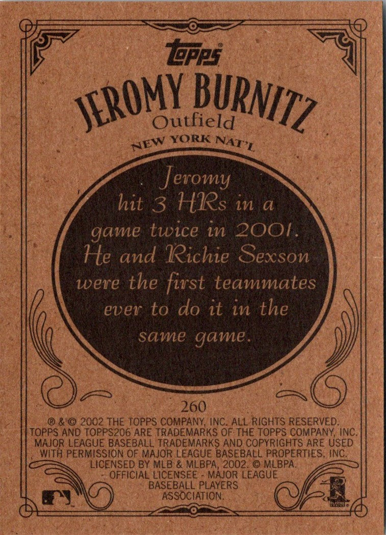 2002 Topps 206 Jeromy Burnitz