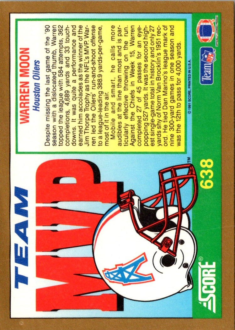 1991 Score Warren Moon