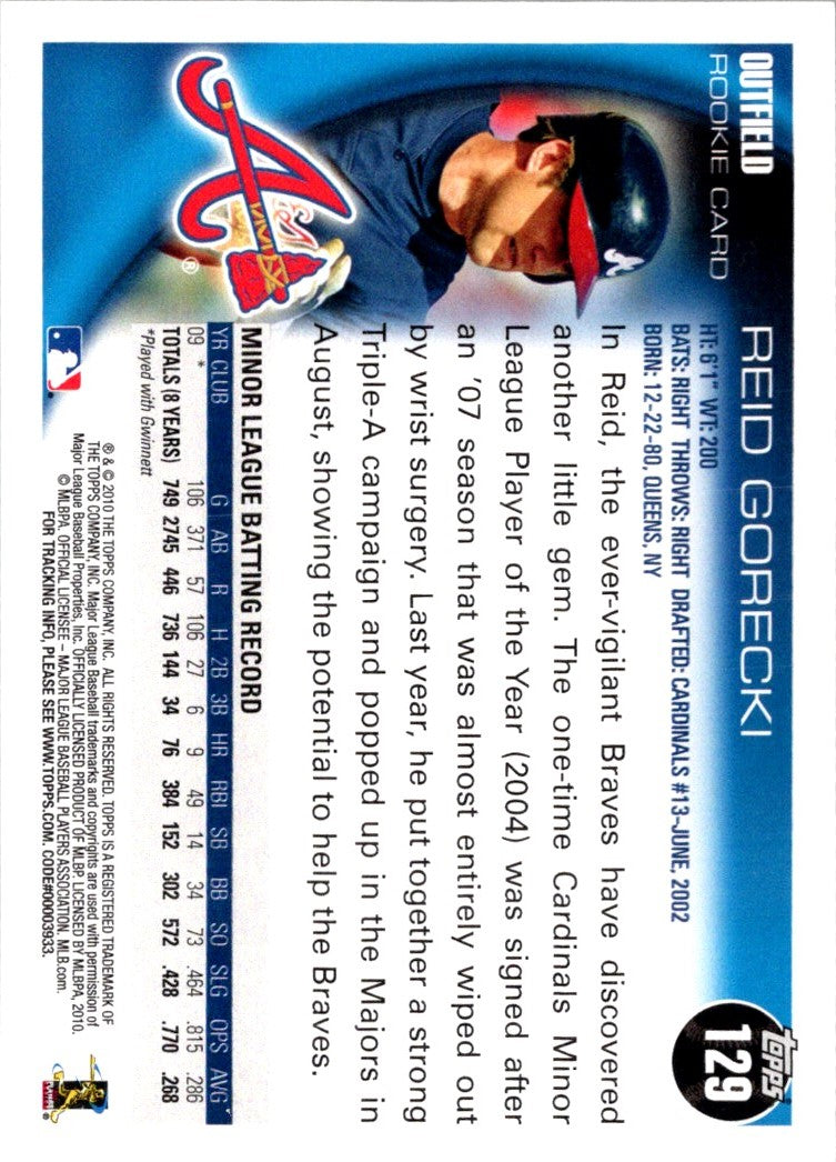 2010 Topps Reid Gorecki