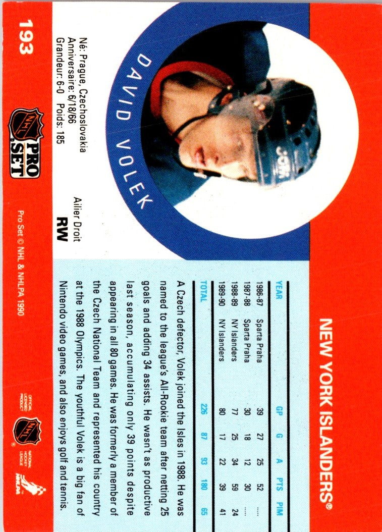 1990 Pro Set David Volek