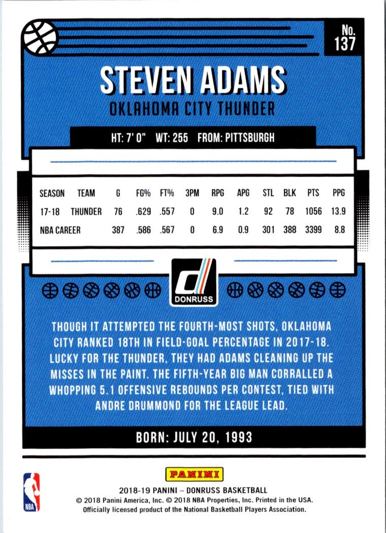 2018 Donruss Steven Adams