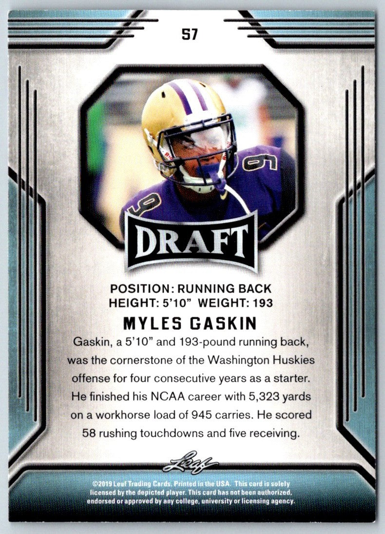 2019 Leaf Draft Myles Gaskin