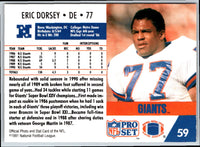 1991 Pro Set Eric Dorsey #59