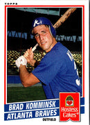 1985 Topps Hostess Atlanta Braves Brad Komminsk