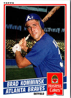 1985 Topps Hostess Atlanta Braves Brad Komminsk #13