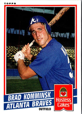 1985 Topps Hostess Atlanta Braves Brad Komminsk #13