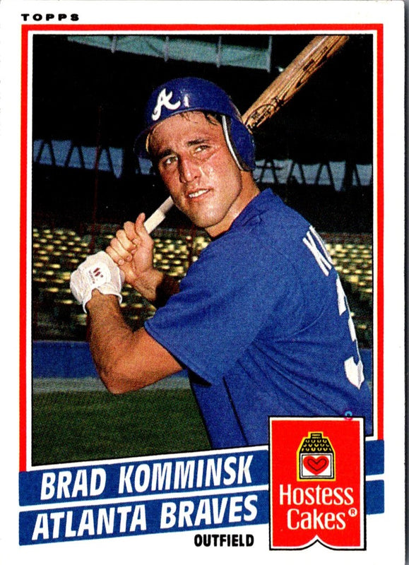 1985 Topps Hostess Atlanta Braves Brad Komminsk #13
