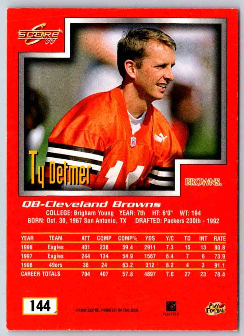 1999 Score Ty Detmer