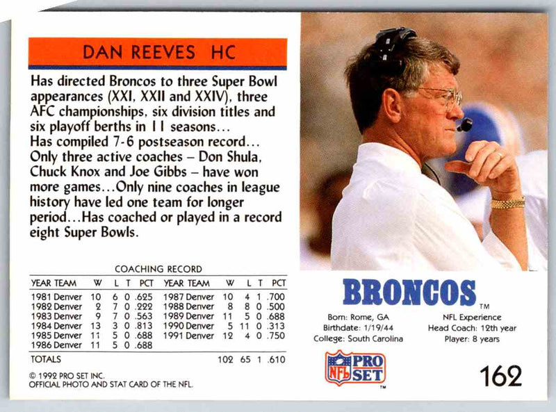 1992 Proset Dan Reeves