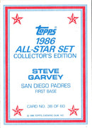 1986 Topps Glossy Steve Garvey