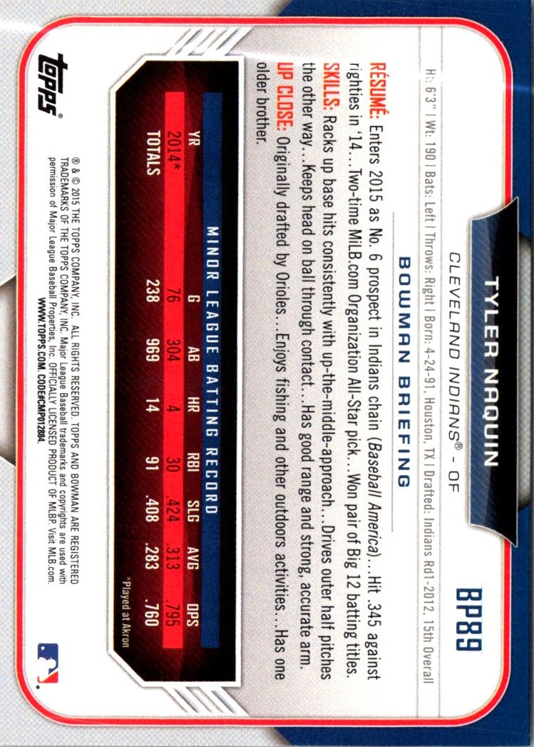 2015 Bowman Prospects Tyler Naquin