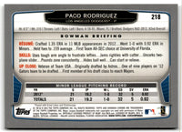 2013 Bowman Chrome Paco Rodriguez #218 Rookie