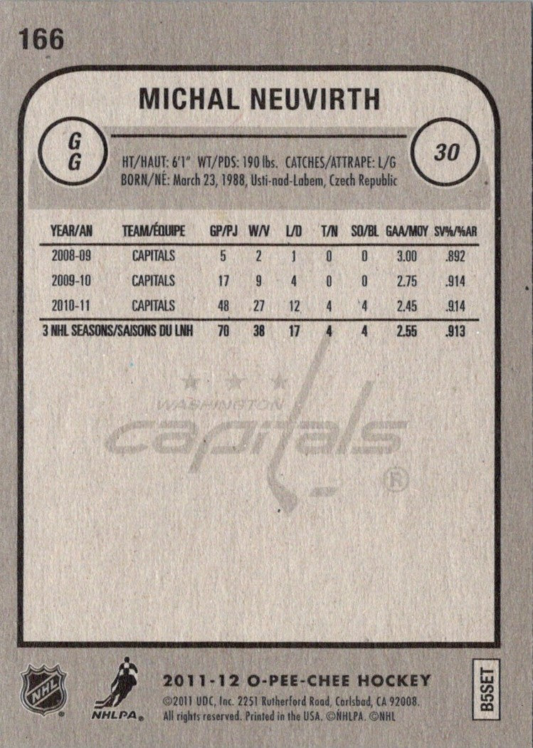 2011 O-Pee-Chee Michal Neuvirth